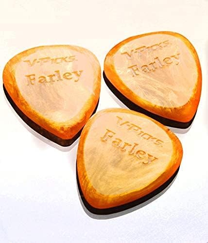 V-Picks™ Farley Guitar Pick 2.75 mm Amber Swirl