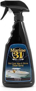Marine 31 Gel Coat Wax & Shine Detail Spray | Enhances Shine & Protection for Gel Coat Surfaces | Easy Spray Application for Boats & Marine | M31-710 | 20oz