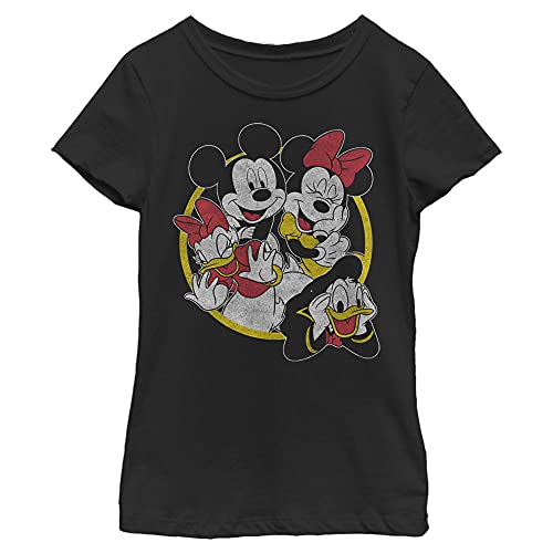 T-shirt Disney pour fille col rond en tissu respirant et extensible taille L