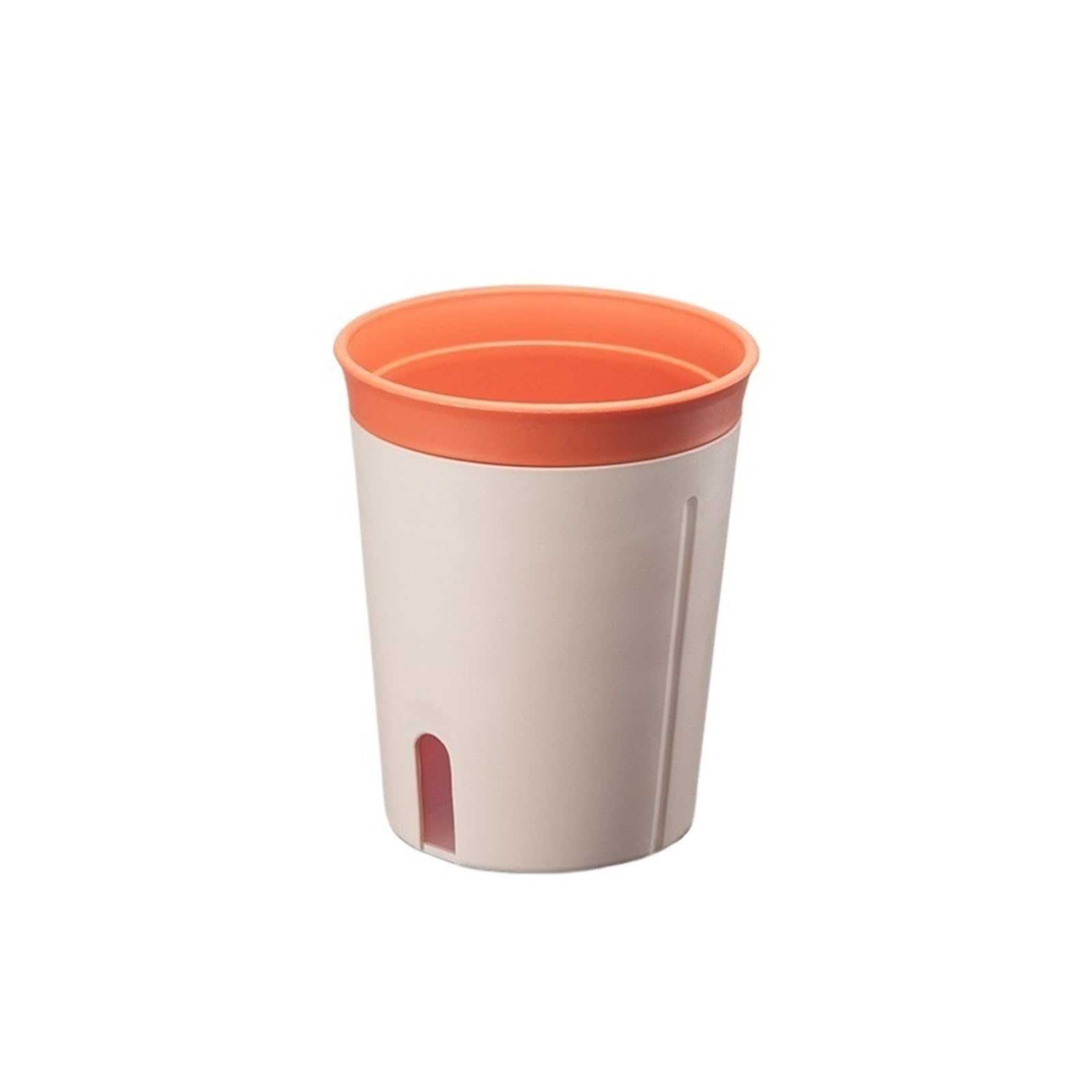 JUAKSQZYI Self Watering Flower Pots with Level Indicator Plastic Leak Proof Plant Pot, for Balcony Bathroom Bedroom(Orange,L)