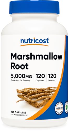 Nutricost Marshmallow Root 120 Capsules for 120 Servings Per Bottle - Gluten Free & Non-GMO