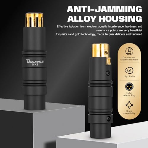 image for Bolanle Microphone Preamps 28dB Gain XLR Male to Female Adapter with G