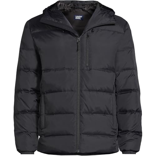 Lands' End Men's Wide Channel 600 Down Puffer Hooded Jacket3