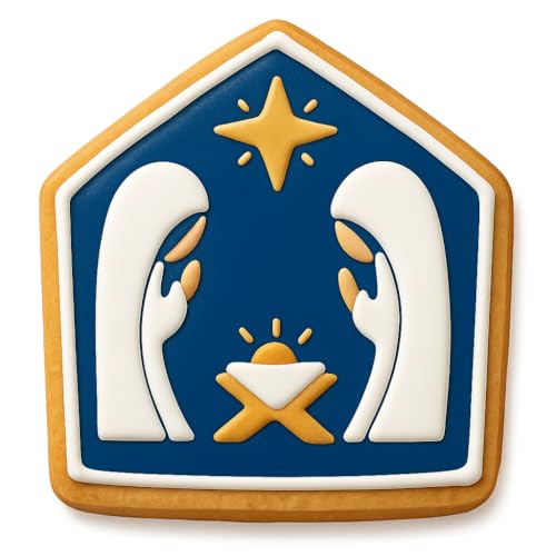 Nativity Scene Cookie Cutter - 4x3.8 Holiday Baking Fun Kitchen Tool