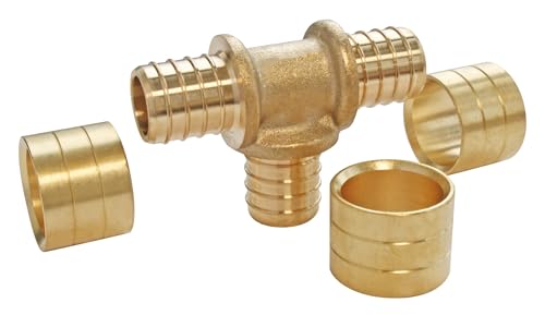 SOMATHERM FOR YOU, Té égal à glissement pour tube PER Ø16 mm - Sachet de 2 pièces - Raccordement facile et rapide - Norme NF 545 - Applications chauffage et sanitaire - Pression max 10 bars