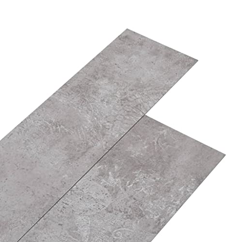 Preisvergleich Produktbild vidaXL PVC Laminat Dielen Vinylboden Vinyl Boden Planken Bodenbelag Fußboden Designboden Dielenboden 5,02m² 2mm Selbstklebend Erdtöne Grau