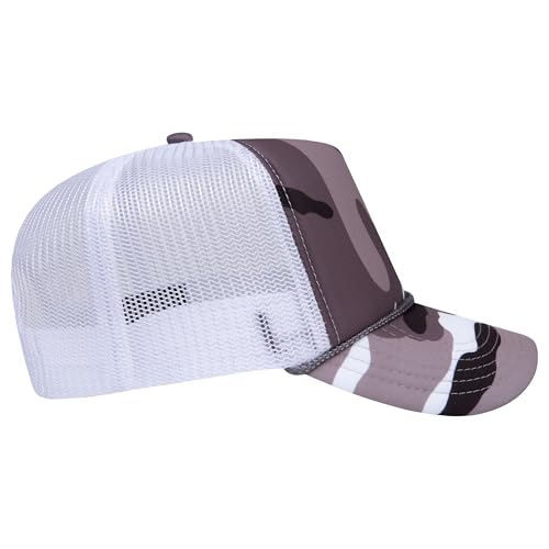 Image of OTTO Polyester Foam Front 5 Panel High Crown Mesh Back Trucker Hats in 97, Bulk, Wholesale