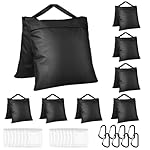Evekea 8 Packs Sandbags Weight Bags for Photo Studio, Heavy Duty Saddlebag for Canopy, Umbrella Base, Backdrop Stand, Photo Tripod, Picnic Table,Fishing Chair