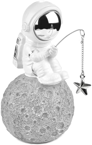 Figura Decorativa Astronauta Sentado en la Luna 17.3 cm