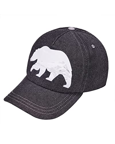 Accsa Boys Polar Bear Baseball Hat Low Profile Black Trucker Hat With Snapback Summer Sport Baseball Cap cover