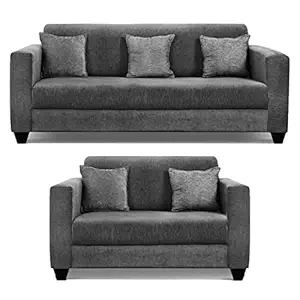 Casacomfort Lexia 5 Seater Fabric 3+2 Sofa Set (Grey)