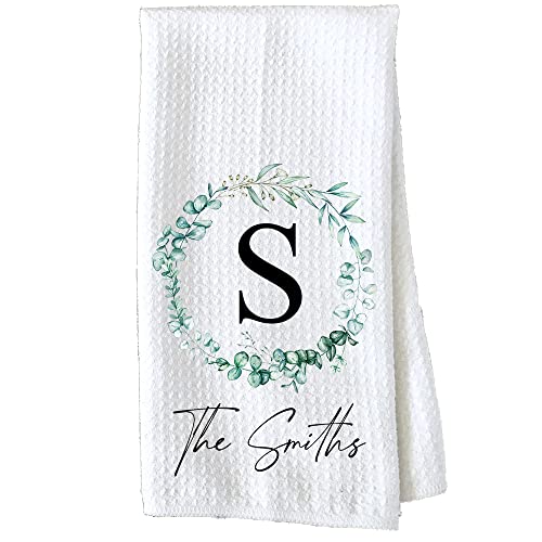 Personalized Kitchen Towel | Custom Tea Towel | Family Name Dish Towel | Kitchen Decor | Hand Towel | Housewarming Gift | Monogram Dishcloth (Wreath 1) Personalized Kitchen Towel | Custom Tea Towel | Family Name Dish Towel | Kitchen Decor | Hand Towel | Housewarming Gift | Monogram Dishcloth (Wreath 1)
