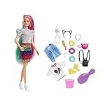 Barbie Cabelo Arco Iris Muda de Cor Loira - Mattel