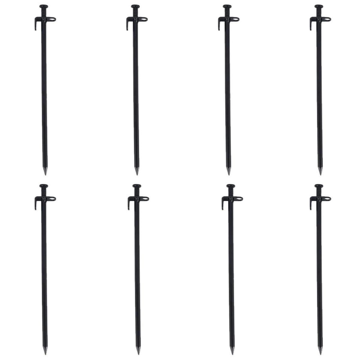 COLLBATH 8 Piezas Estacas para Tiendas de Campaña de Acero Inoxidable Resistentes y Portátiles, Clavijas Sólidas de 30cm para Accesorios de Camping y Actividades al Aire Libre