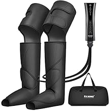 FIT KING Foot and Leg Massager for Circulation and Relaxation with Hand-held Controller 3 Modes 3 Intensities Helpful for Vericose Veins, Cramps, Swelling and Edema - Gift for Mom Wife Family