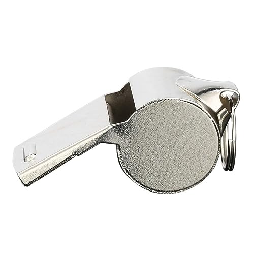 KOMBIUDA Metal Whistles for Pet Training Loud Survival Outdoor Whistles for Coaches Referees and Dog Training Silver Color for Football and Pet