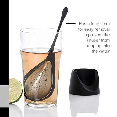Adhoc Tea Drop Loose Leaf Tea Infuser - Reusable Infuser For Loose Leaf Tea - Stainless Steel Filter With Long Stem For Easy Removal - Dishwasher Safe Tea Infuser - 8" #TOP2