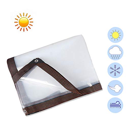 Preisvergleich Produktbild YJHH Wasserdicht Schutzplane, Schutzplane Transparent Gewebeplane, Plane Mit Ösen Und Reißfest, Für Camping Outdoor Garten 120g / ,3x6ft / 1x2m