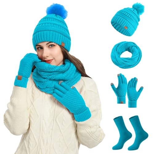 Ensemble d'hiver femme bonnet écharpe gants le cadeau idéal