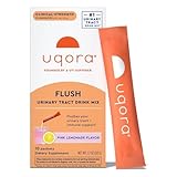 Uqora Flush - Urinary Tract* with D-Mannose, Vitamin C, Vitamin B6, Potassium, Magnesium & Calcium - Gluten-Free & Vegan - Pink Lemonade Flavor - 10 Packets (1 Pack)