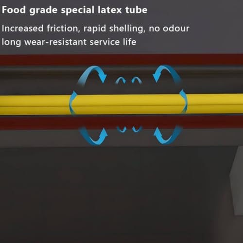 Sbucciatore per uova di quaglia in acciaio inossidabile, efficiente sbucciatura rapida 150 giri/min per uova fresche e dure, con motore in rame resistente