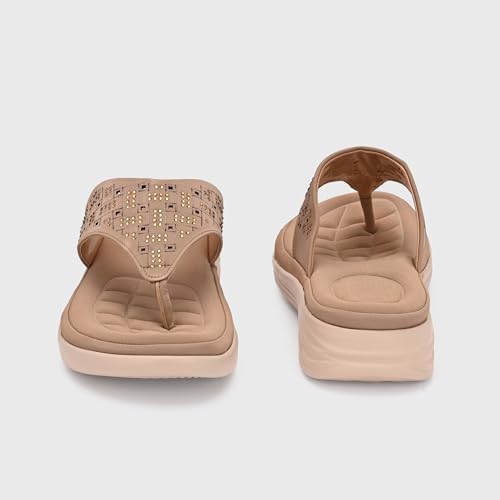 Image of Centrino Women's Sandals | Stylish Slip-On Sandals|Elegant & Trendy Design | Slippers /Flip-Flops|Fashionable Casual & Stylish|Lightweight & Breathable|Outdoor Casual Chappals for Ladies & Girls(9320)