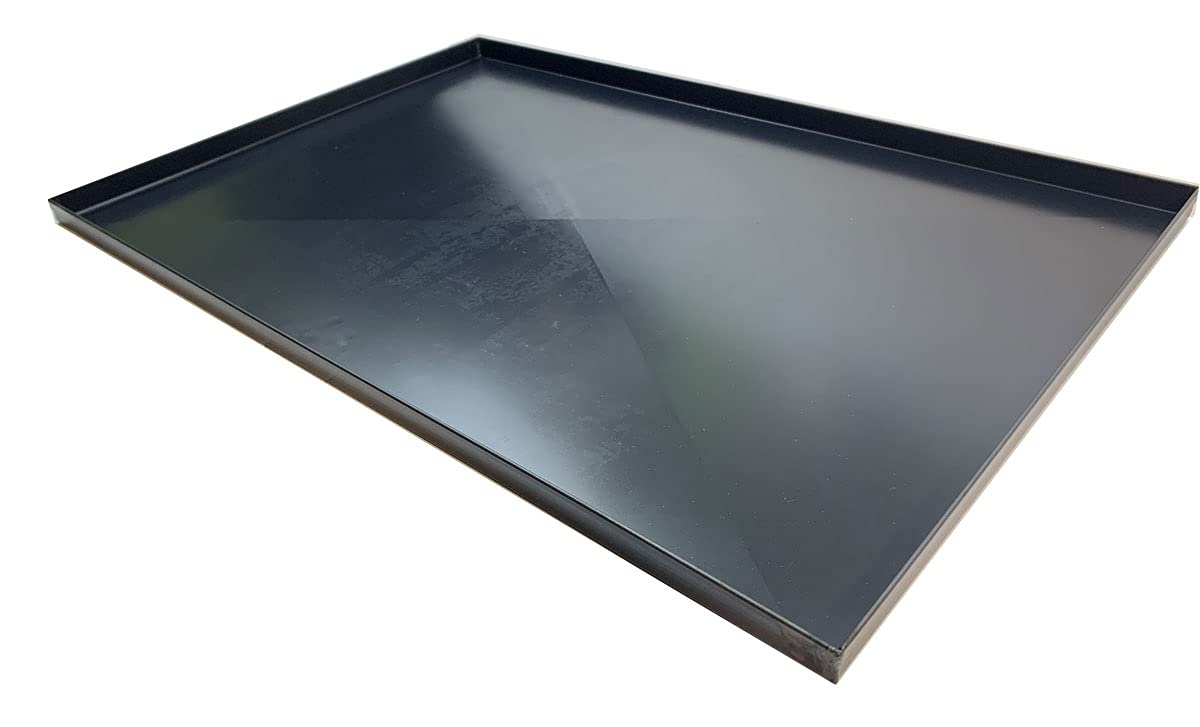 [2 PEZZI] Teglie forno 60x40x2 Cm, bordo 2 cm con diagonale Spessore teglie 8/10 Pizza alta idratazione ideale per professionisti della pizza focaccia