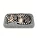 PETLESO Haustierbett Hundebetten Kissen für Katzen Ultraweiche rutschfeste Unterseite Katzenbetten Hundekistenbett Geeignet für Kleine und Mittlere Haustiere (Grau) 56cm x 41cm