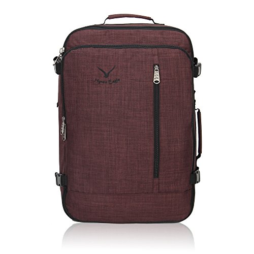 Hynes Eagle 38L Flight Approved Weekender Carry on Backpack Brown
