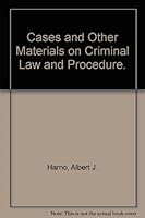 Cases and Other Materials on Criminal Law and Procedure. B000L1JU1I Book Cover