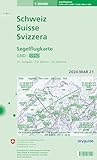  Switzerland Glider Chart / Segelflugkarte Schweiz 1:300.000