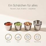 UNGFEI Miseczki do sosu ze stali nierdzewnej 45 ml, zestaw 35 sztuk, Ø 4,8 cm