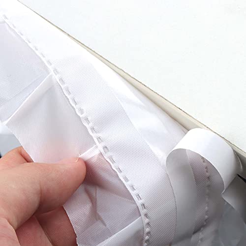 Taicheut 10 Pack 29" X 168" Disposable Plastic Table Skirt White Pleated Tablecloth Skirt For Kitchen, Party, Wedding And Picnic #TOP2