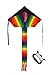 Delta Kite 42 X 26 Inch with 62 Inch Rainbow Tail Easy Flyer includes string and handle