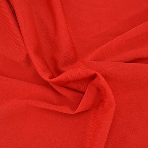 Nappe extensible rouge lavable en spandex pour table de mariage - 5
