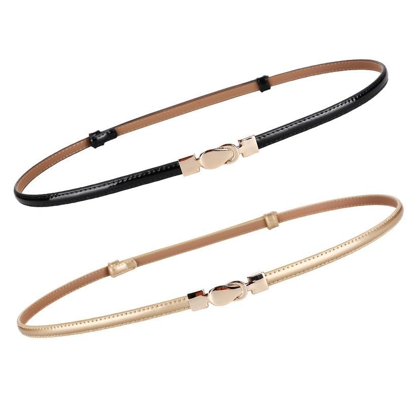 HBJWOV Women's Slim Leather Belt Decoration Shirt With Dress Versatile Small Belt Waist Chain For Women2