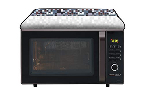 Image of Stylista Microwave Oven Cover for Panasonic 27 L Convection NN-CT645BFDG Abstract Pattern Grey