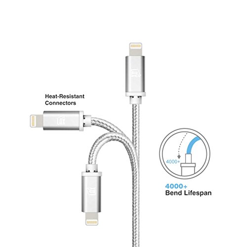 Lax Iphone Charger Lightning Cable - Mfi Certified Durable Braided Apple Lightning Usb Cord For Iphone 11/11 Pro Max/Xs Max/X/Ipad, Ipod & More #TOP4