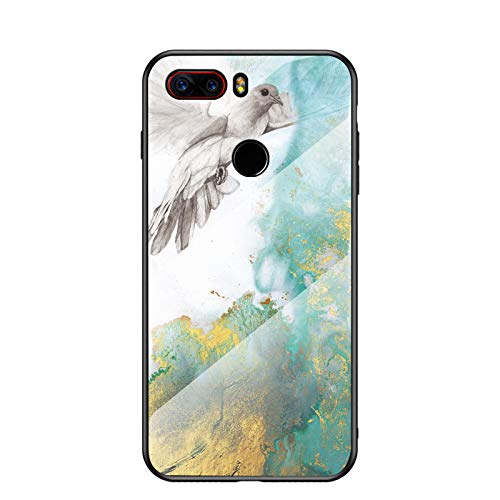 Rfvzubemok Kompatibel mit Oppo R15 Dream Mirror PAAM00 Hülle,3 in 1 (PC Glas Rückwand+TPU Silikon) Anti-Sturz Handyhülle Blue