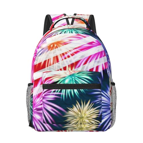 Sac à dos étanche drapeau américain pour fille cartable noir