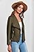 PRETTYGARDEN Women's Faux Suede Jackets 2026 Fashion Fall Clothes Long Sleeve Open Front Cropped Coat Outwear (Army Green,Large)