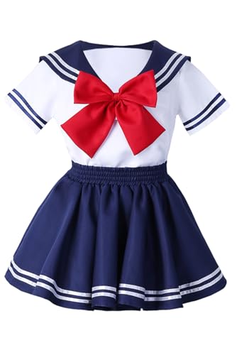 Disfraz de marinera para niñas vestido de cosplay anime miniatura 2