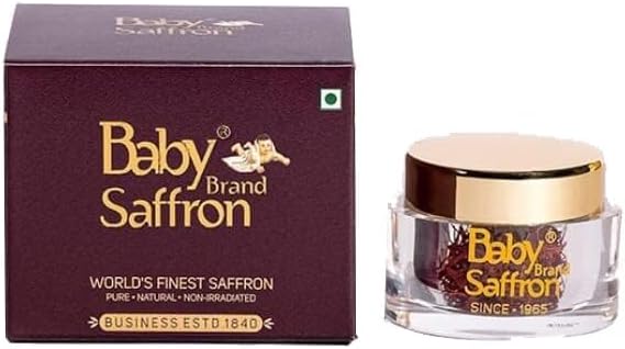 Baby Saffron World's Finest Kashmiri Mongra Saffron/Kesar (A++++ Quality) For Delicious Sweets, Pregnant Women, Skin Care (1 Gm)