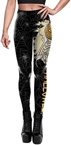 Halloween Leggings Damen - 3D Kürbis Print Yogahosen, Fitness Leggings Für Sport & Karneval