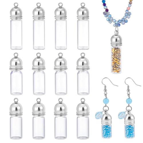Pendentifs fiole en verre à visser PandaHall pour bijoux et loisirs créatifs
