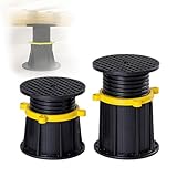 NENOWOND Adjustable Bed Support Legs Heavy-Duty, Bed Frame Center Support & Furniture Legs for Bed Frame/Sofa/Dresser, Height Adjustable 4.1-7.3 Inch (2 Pack)