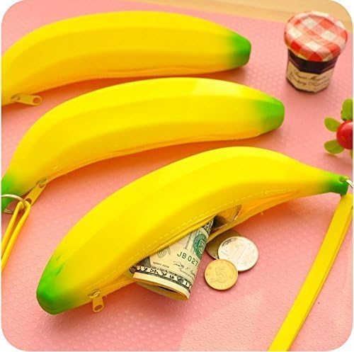 Unexpectedly Cute Banana Shape Silicone Coin Purse – Unique Novelty Wallet with Zipper, Bright Yellow Pouch for Kids, Teens & Women, Fun Gift for Friends & Party Favors - Image 3