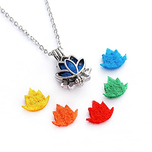 Colar Difusor para Aromaterapia Flor de Lis Prateada Pequena