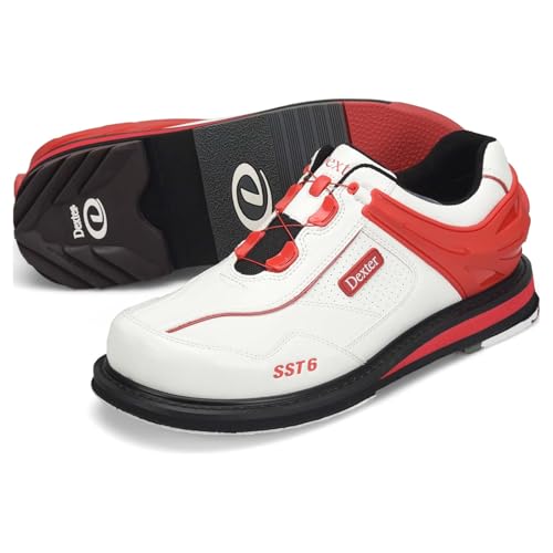 Image of Dexter Men's SST 6 Hybrid BOA Right Handed Bowling Shoes - Available in Medium and Wide Width - Interchangeable Slide Sole and Heels - for Right Handed Bowlers Only