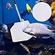 Tiny Fish Tank Net Aquarium Fischnetz Kaliber 6,5cm Quadrat Aquarium-Garnelennetz mit Ausziehbarem Edelstahlgriff Kescher Aquarium für Aquarien Teiche (Schwarz)